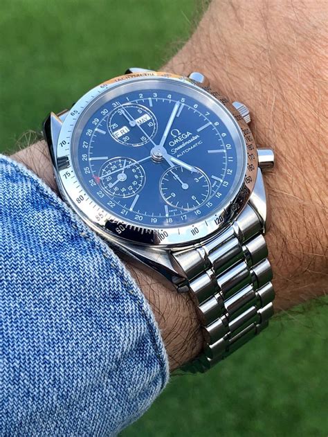 omega blue and white watch|omega watch blue and silver.